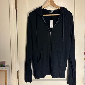 James Perse men’s size small (1) french terry black hoodie